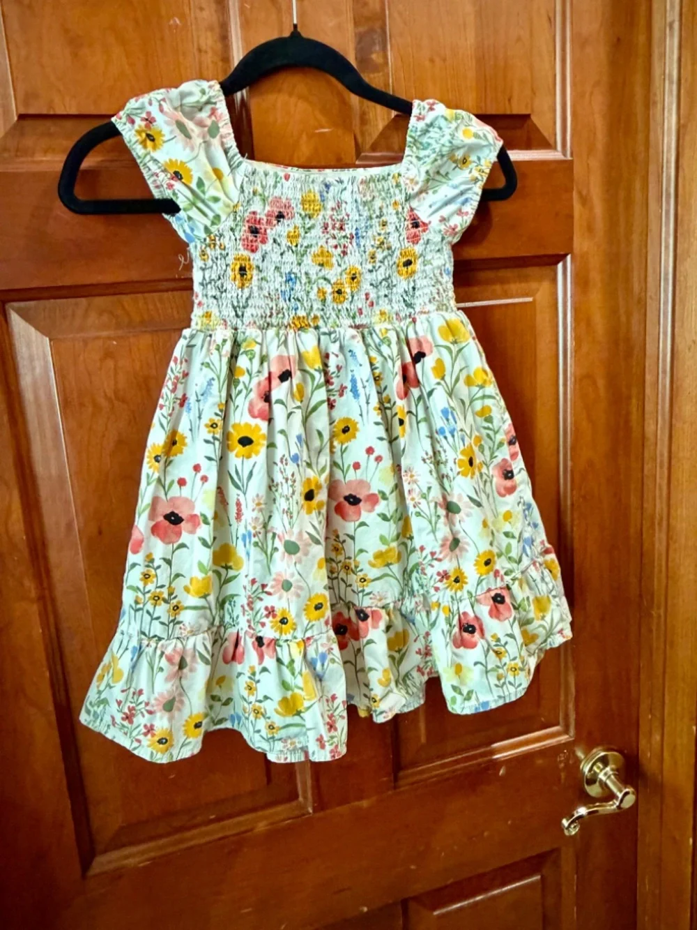 Gymboree Prairie Fields Floral Smocked Dress SZ 6